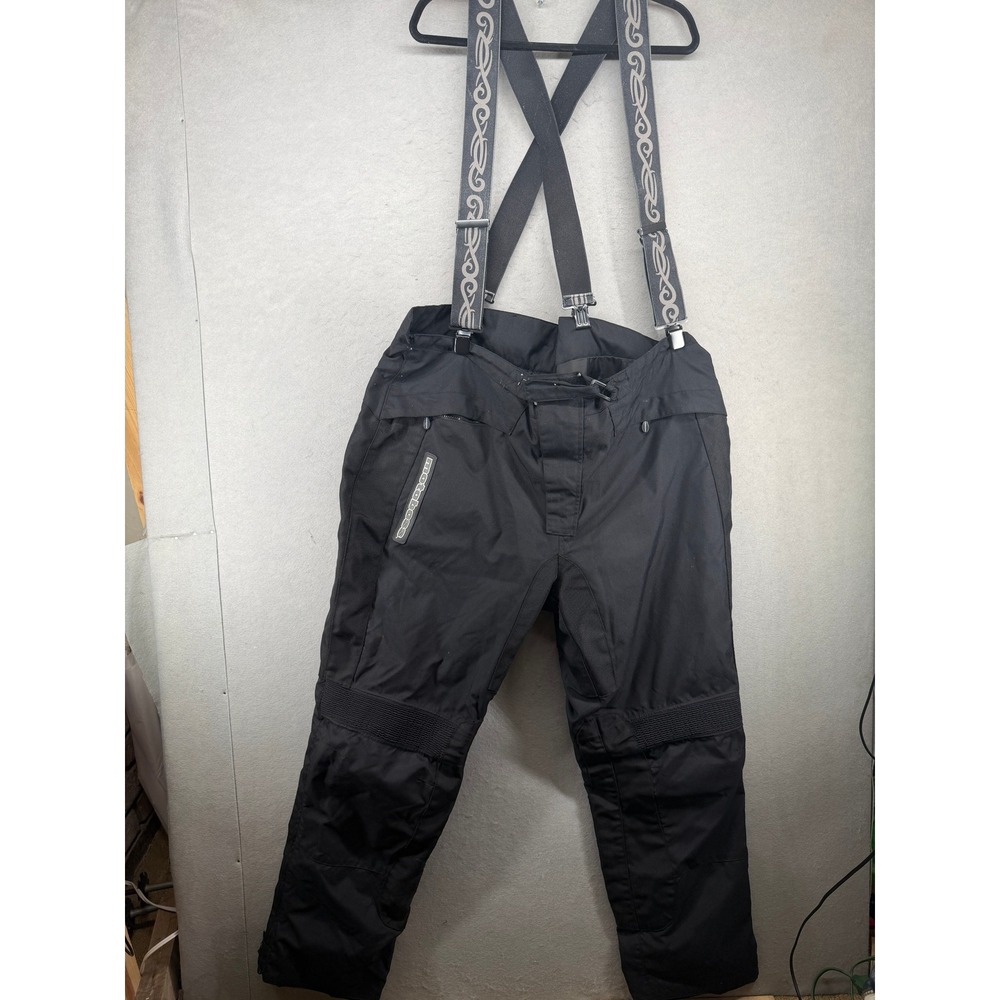 MotoBoss‎ Black Textile Motorcycle Riding Pants Suspenders Mens XXXL Heavy Duty